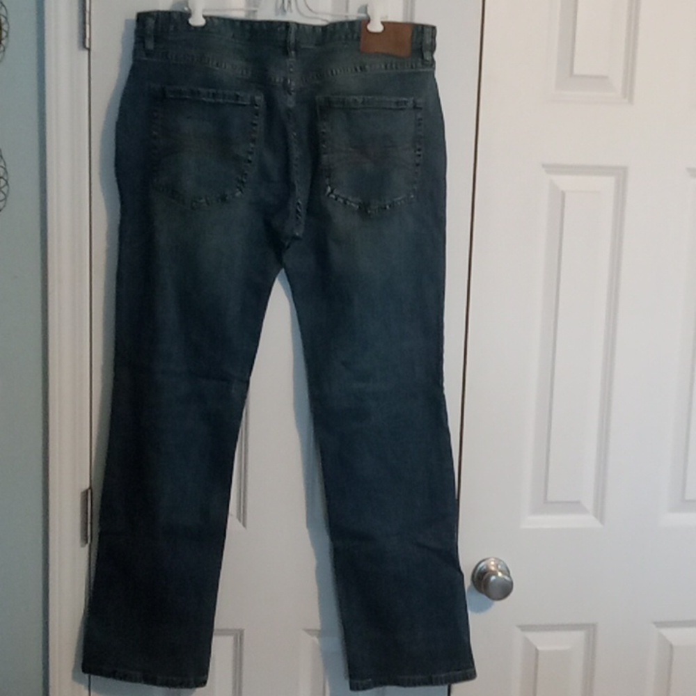 Hooey Men's Straight Jeans in Dark Blue Denim - Picture 4 of 5